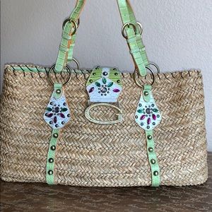 Guess Summer Straw Tote Bag